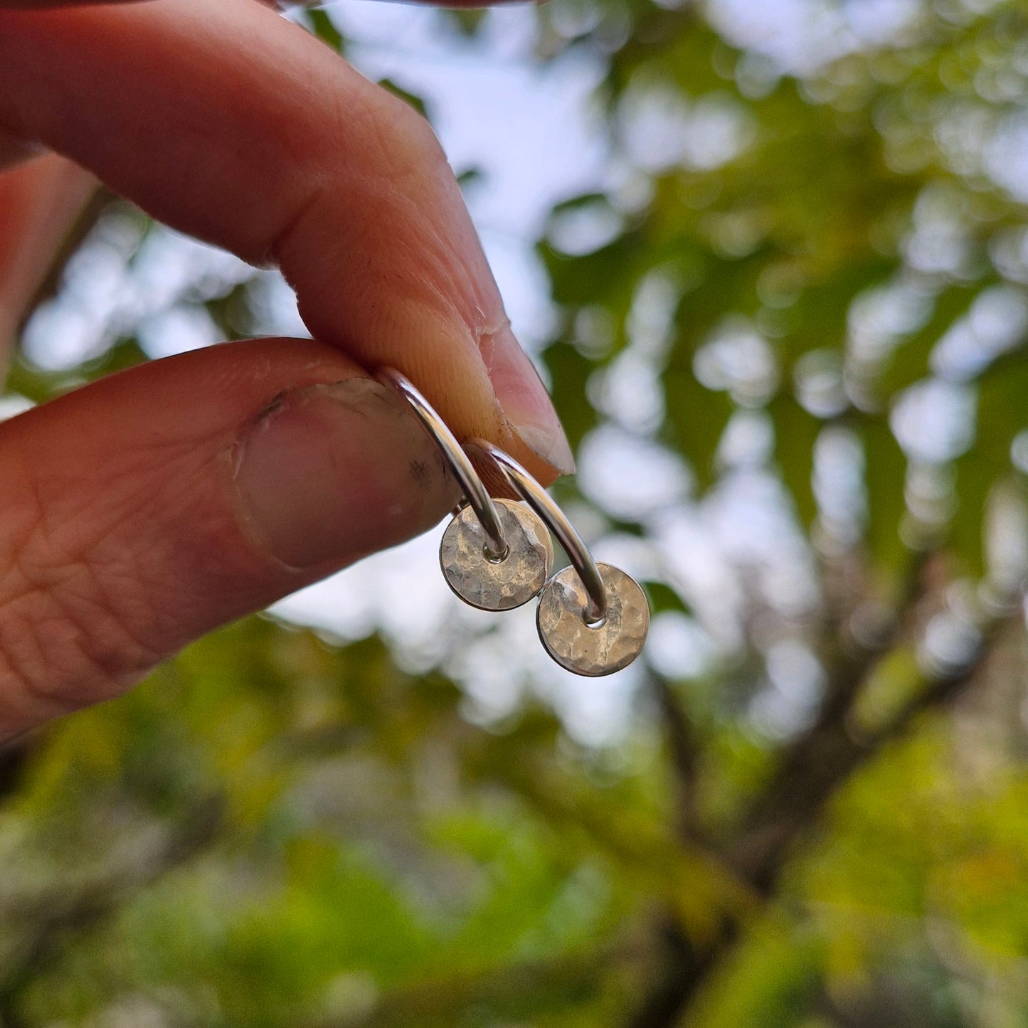 Moonlight Mini Charm Hoops