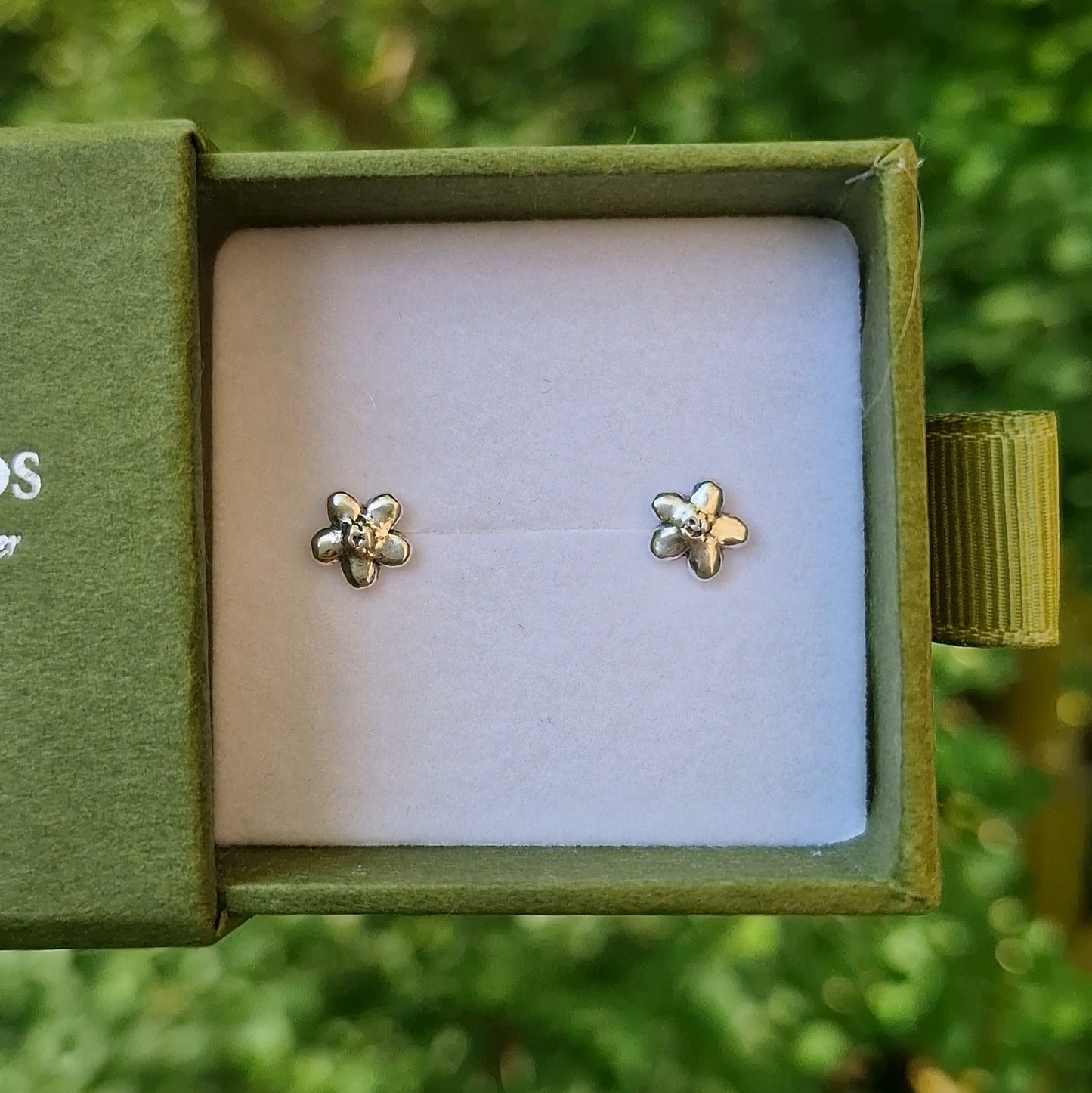 Lacock Forget-me-not Imprint Studs