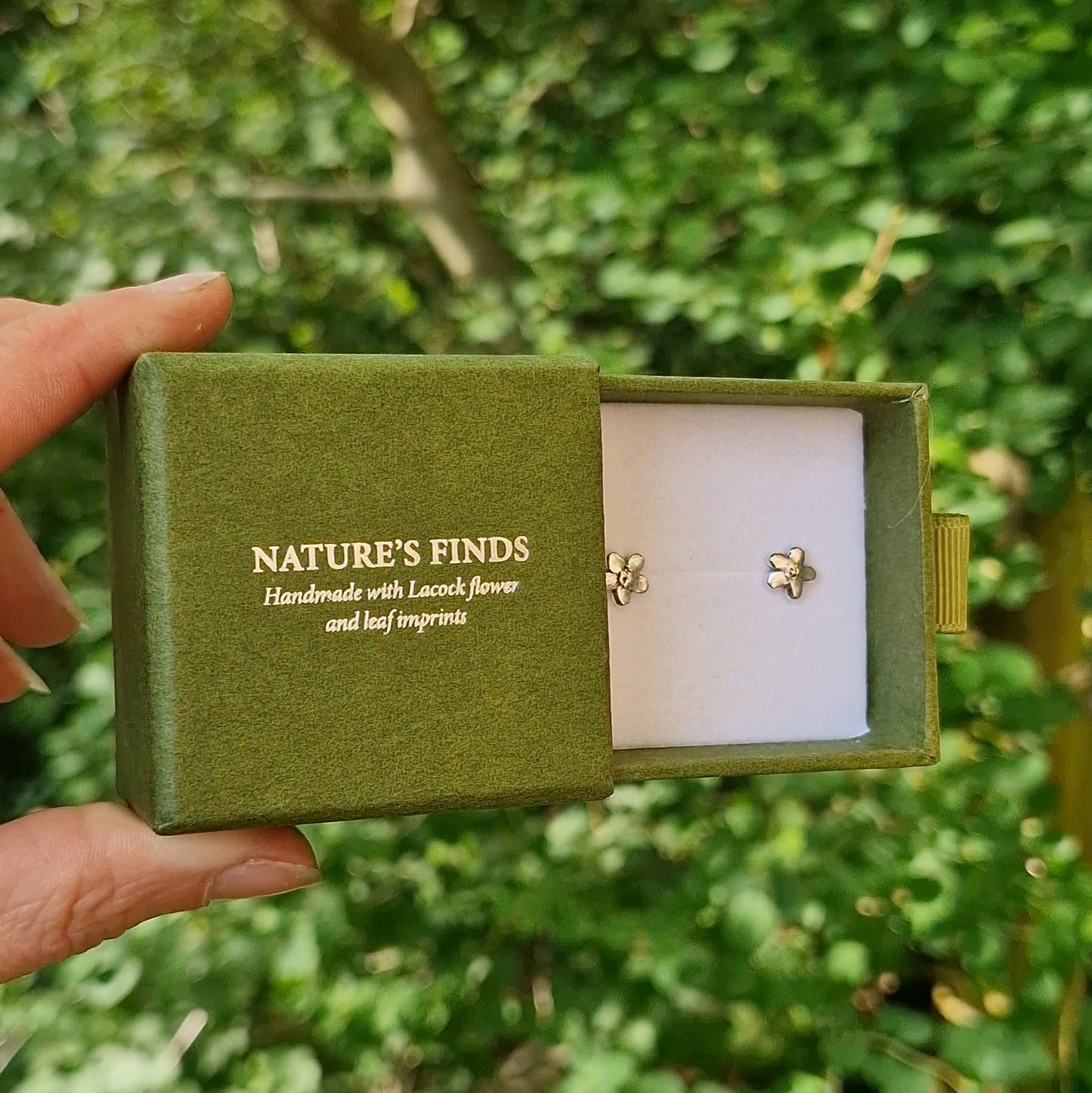 Lacock Forget-me-not Imprint Studs