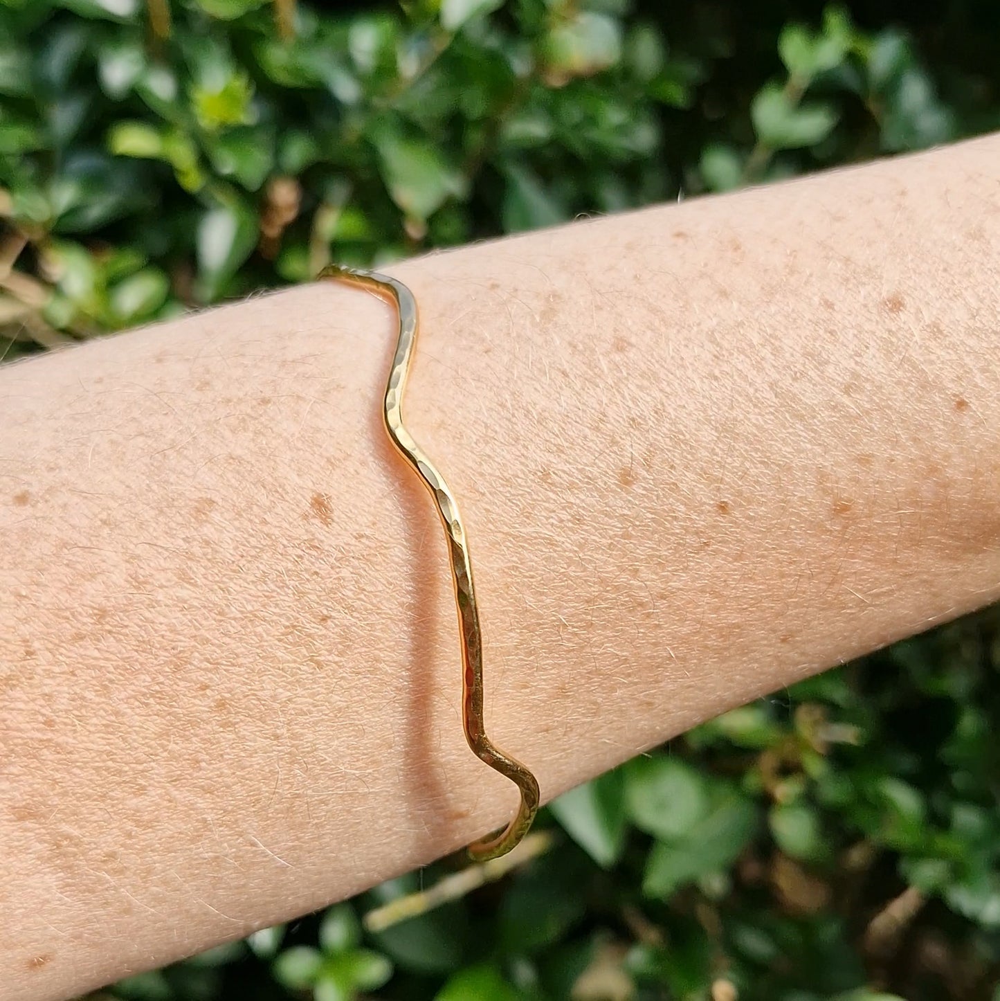 Ripple Flow Bangle - Gold Vermeil