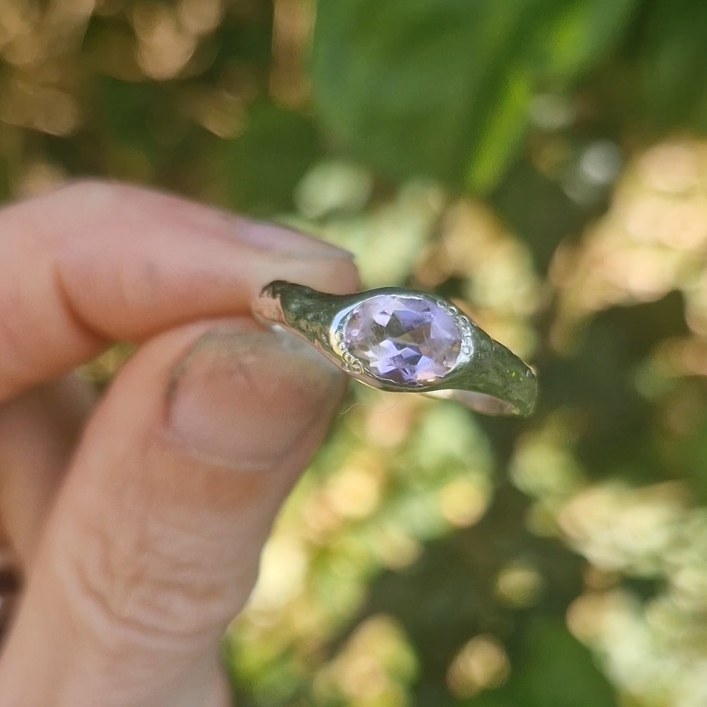 Molten Ametrine Ring - size uk Q 1/2 Scuffed stone (reduced due to slight damage)