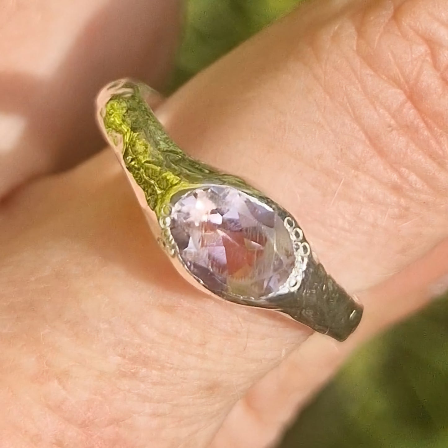 Molten Ametrine Ring - size uk Q 1/2 Scuffed stone (reduced due to slight damage)