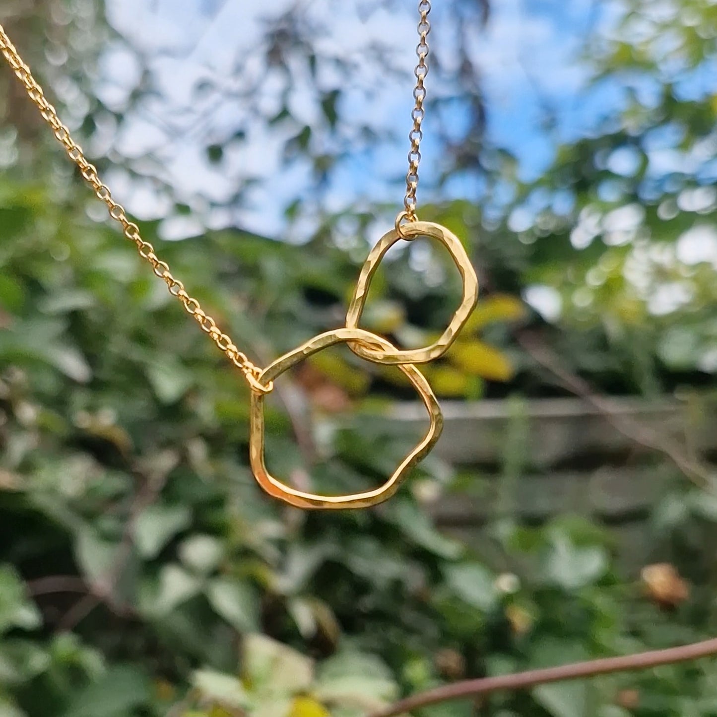 Ripple Duo Necklace ~ Gold Vermeil