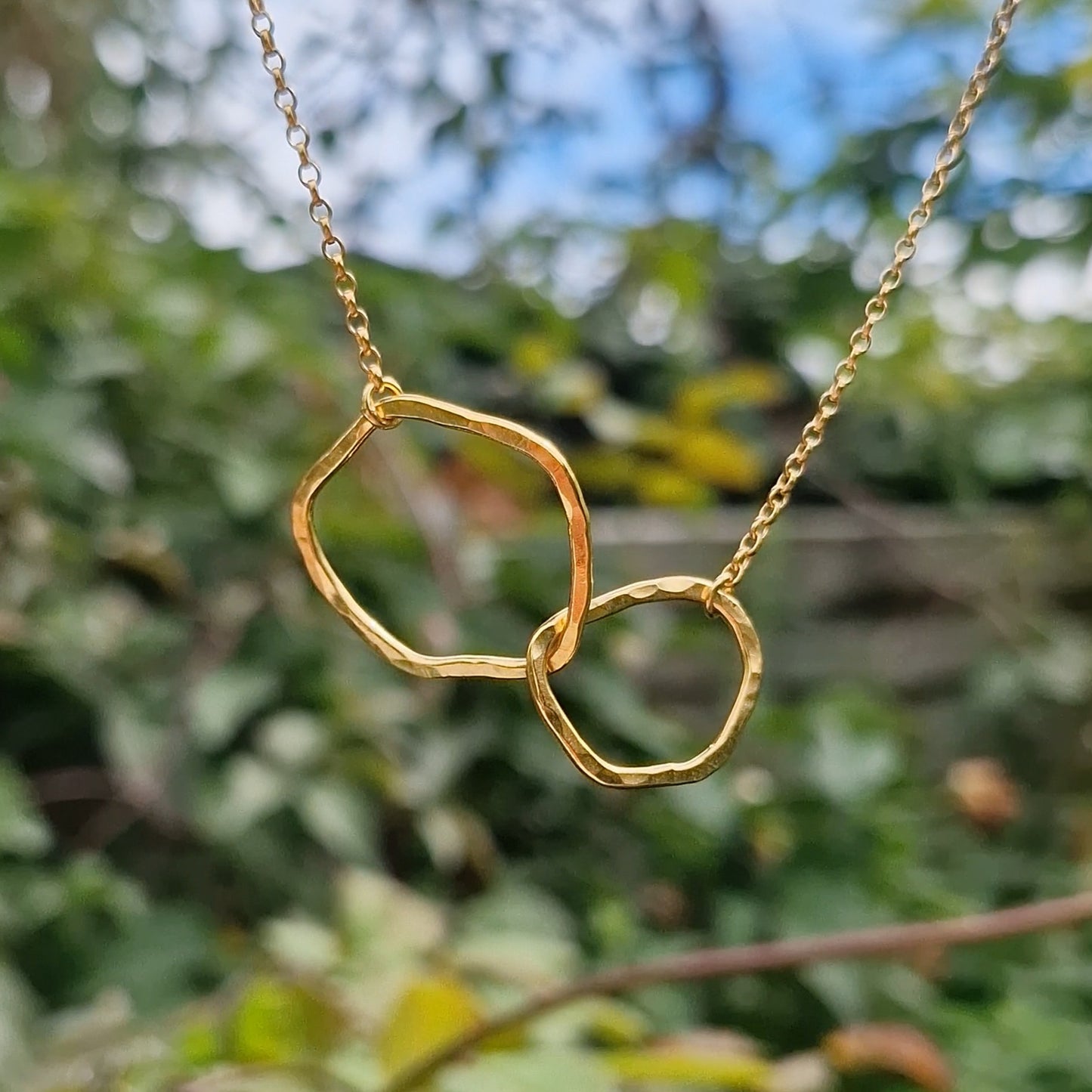 Ripple Duo Necklace ~ Gold Vermeil