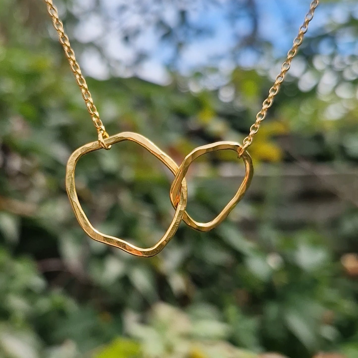 Ripple Duo Necklace ~ Gold Vermeil