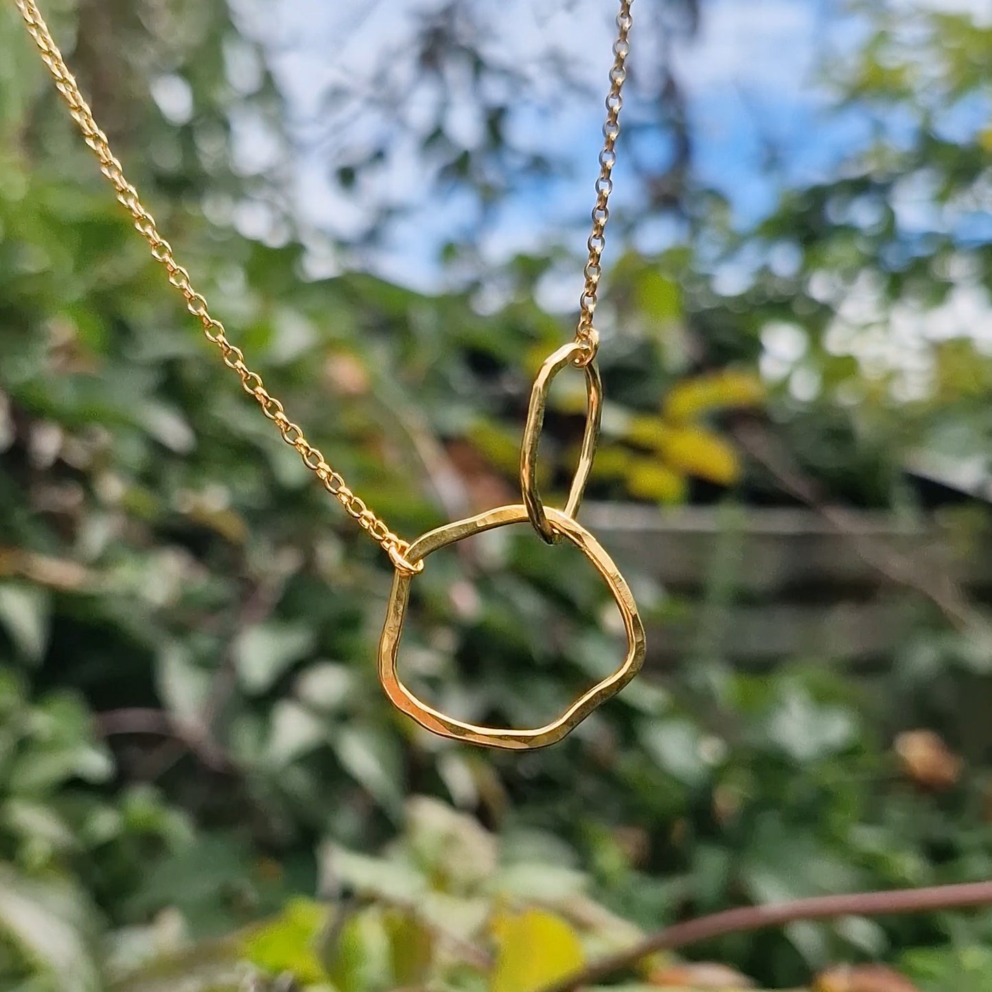Ripple Duo Necklace ~ Gold Vermeil