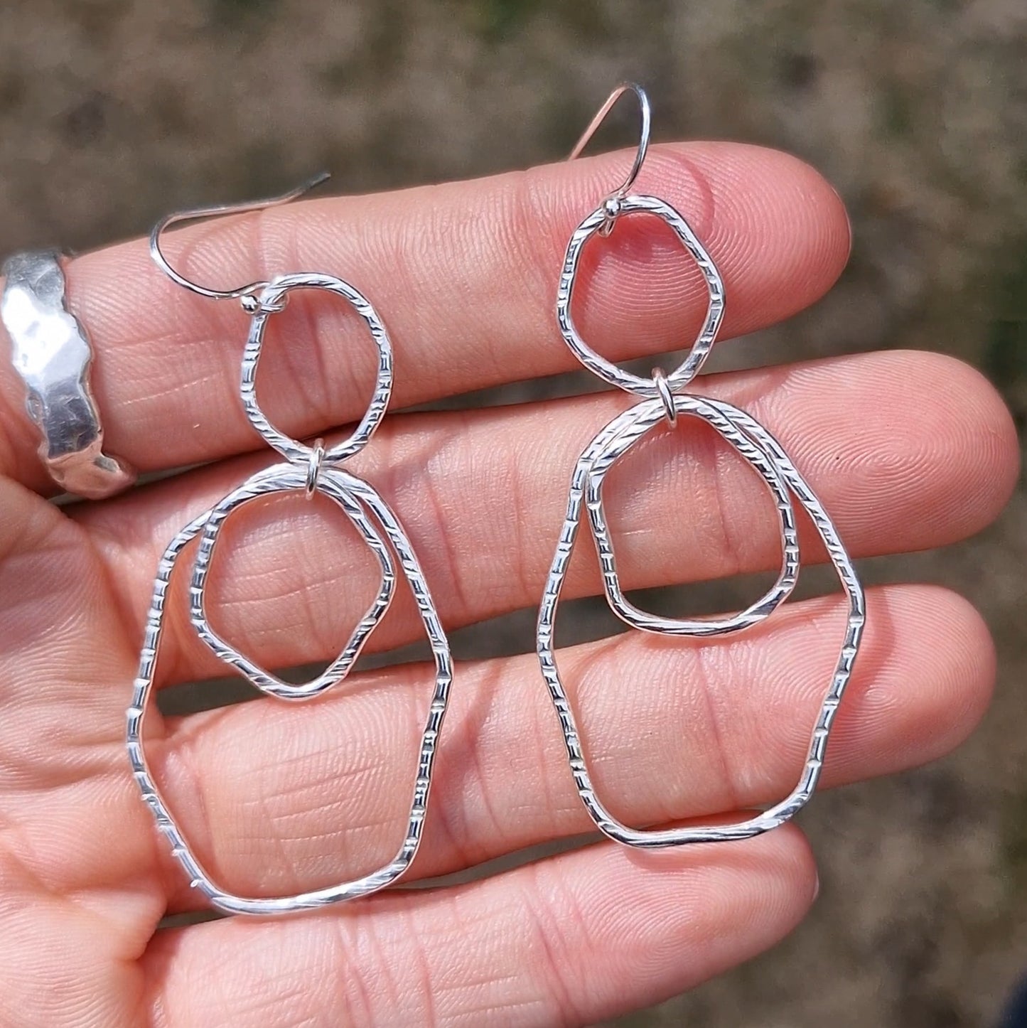 Bark Rainfall Dangle Earrings
