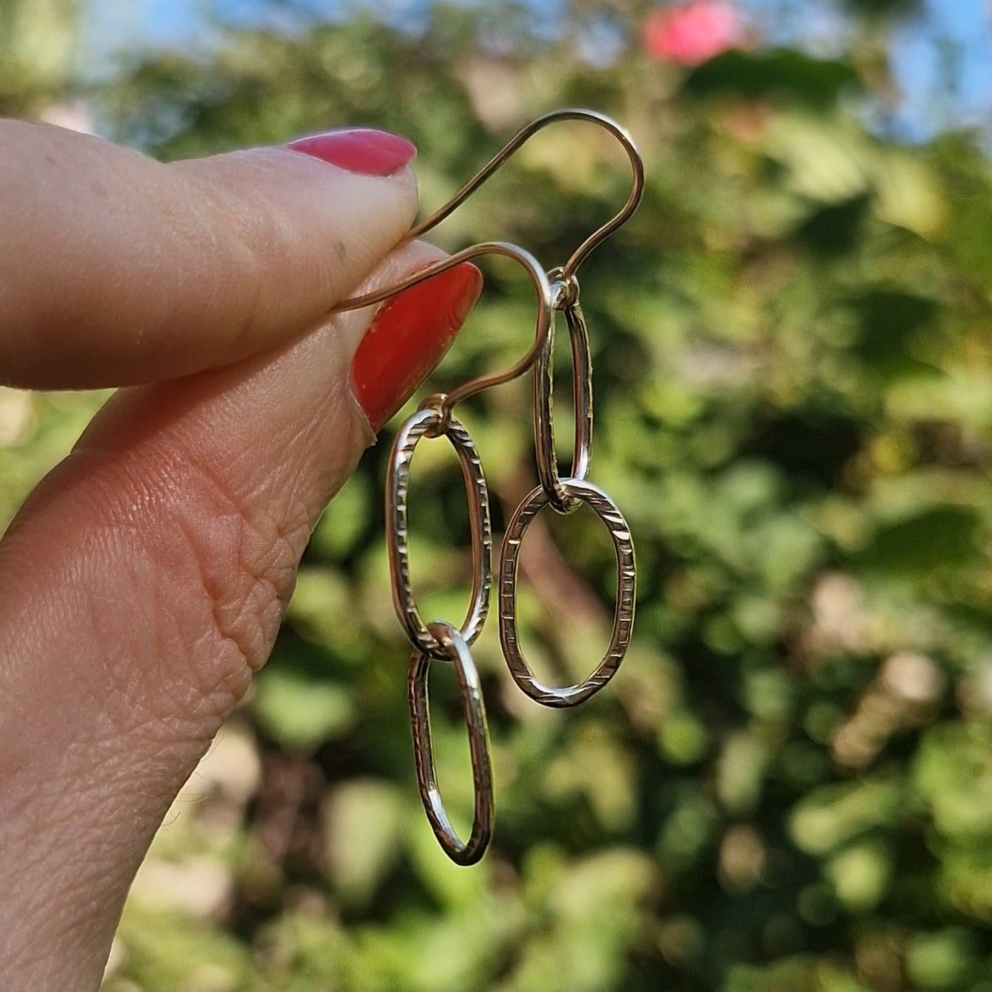 9ct Gold Bark Elegance Earrings