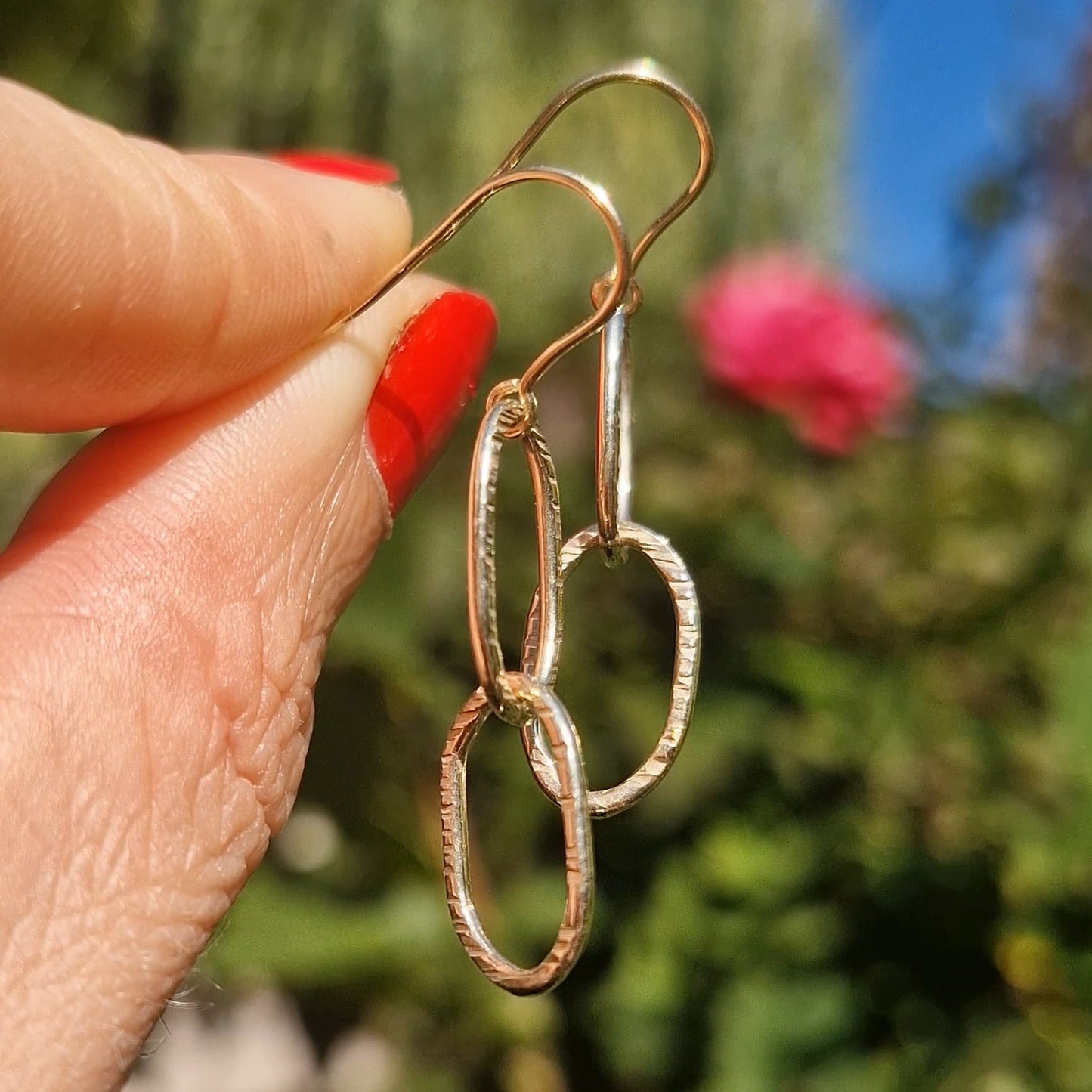 9ct Gold Bark Elegance Earrings