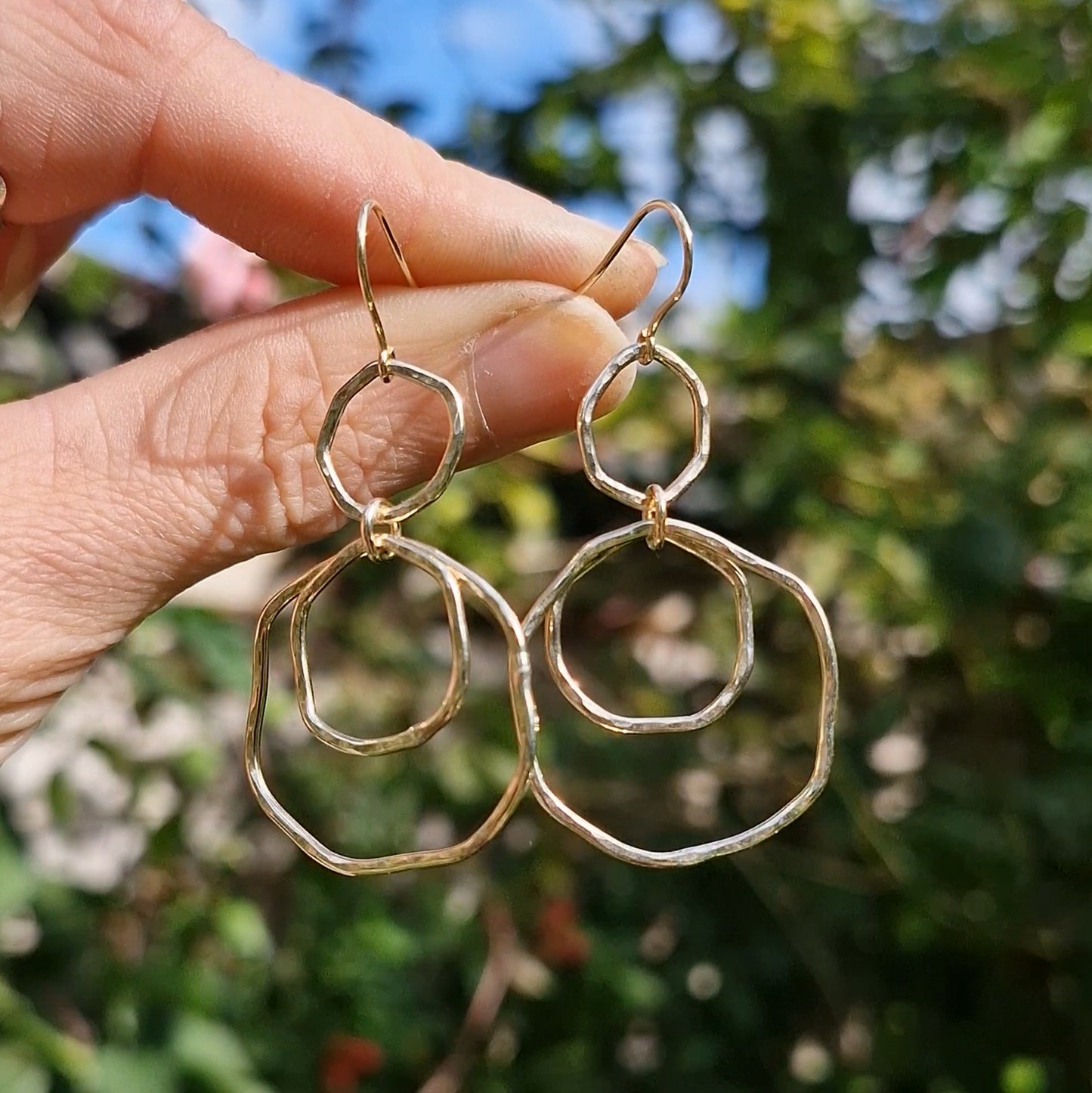 9ct Solid Gold Rainfall Earrings