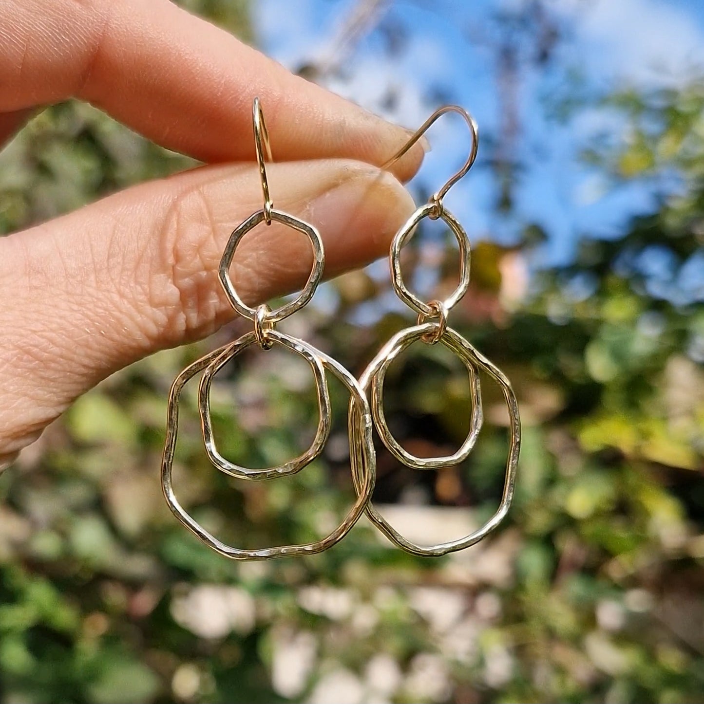 9ct Solid Gold Rainfall Earrings