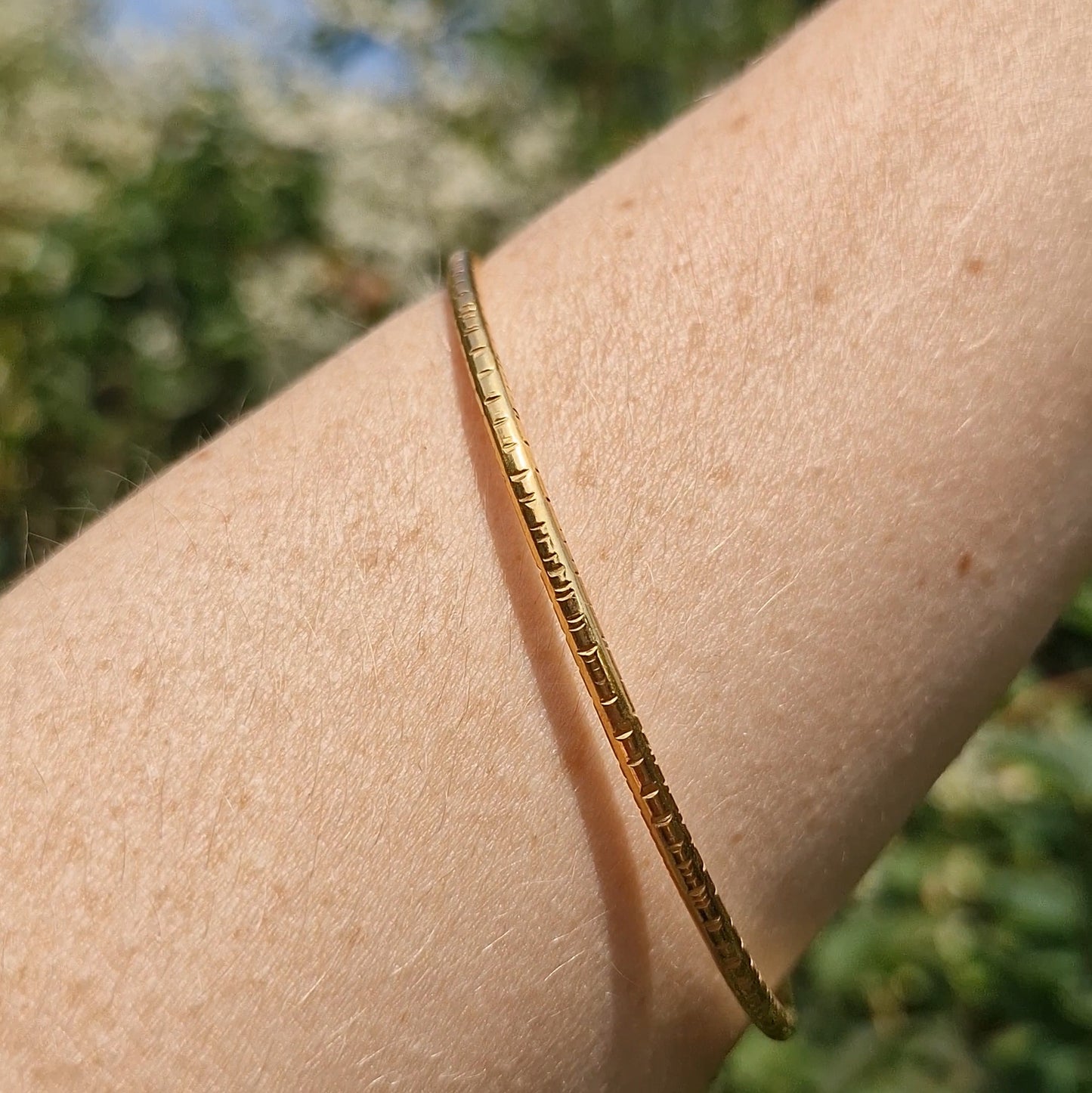 Bark Bangle - Gold Vermeil