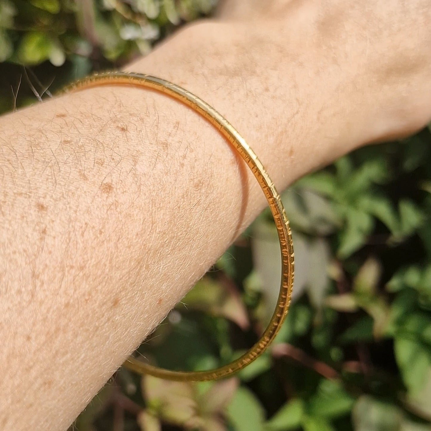 Bark Bangle - Gold Vermeil