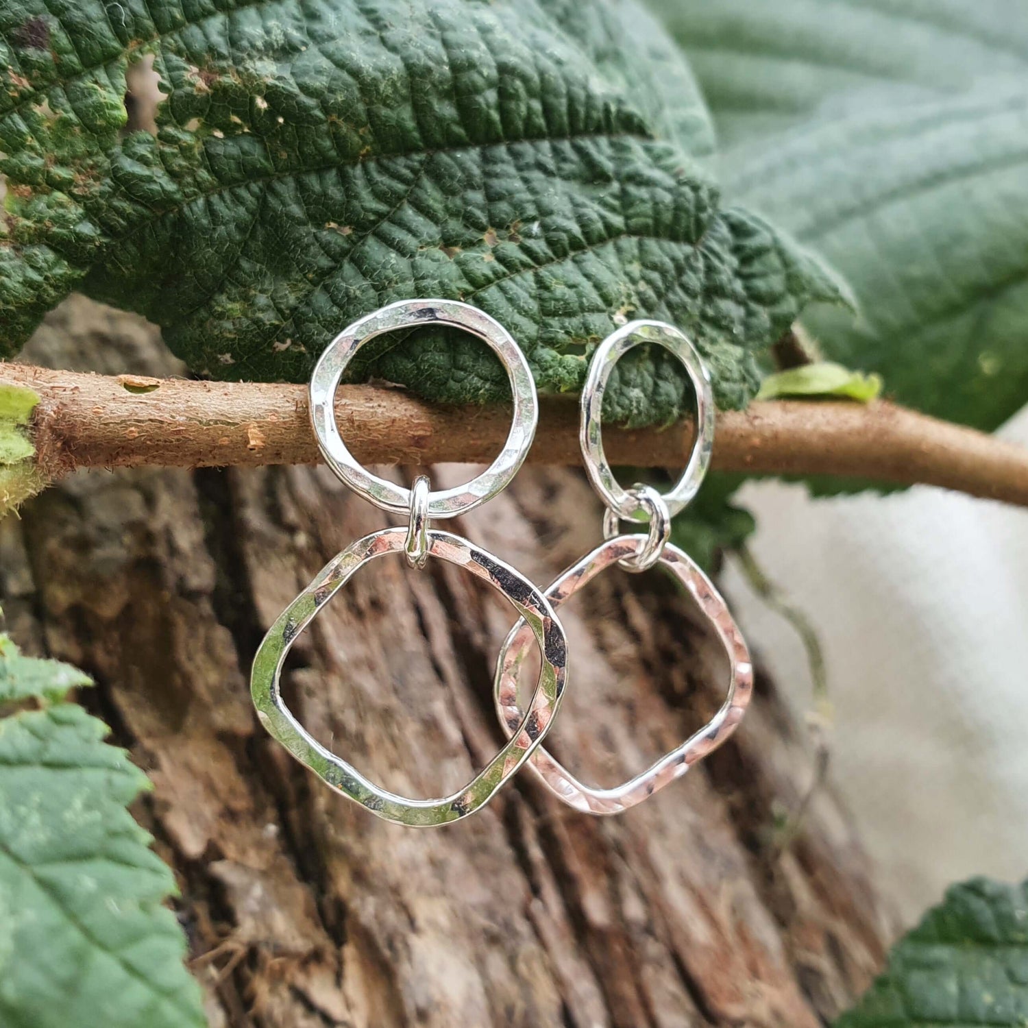 Unique handmade silver earrings collection inspired by the textures and beauty of the natural world