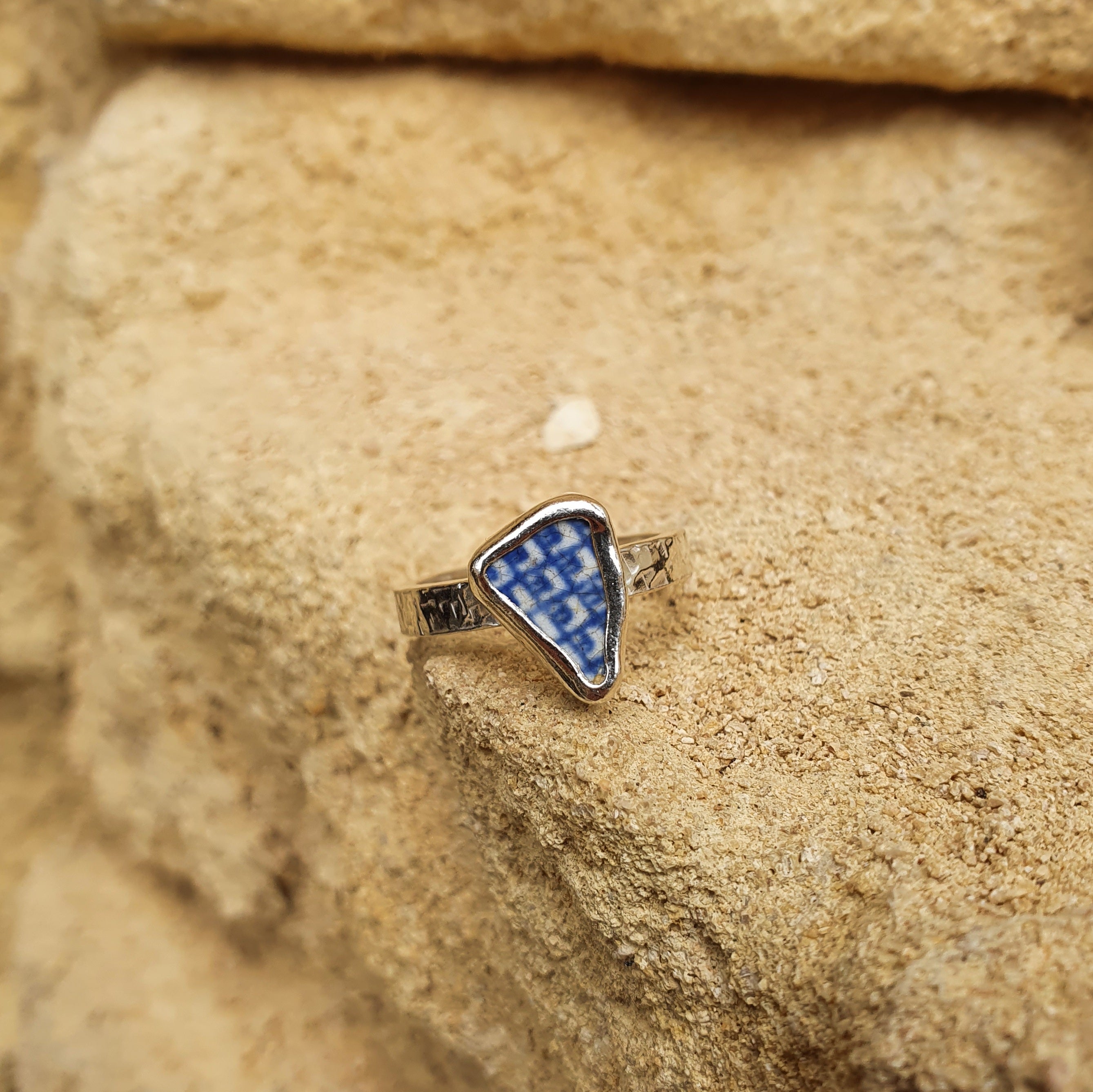 Unique Pottery Ring no.4   ~   SIZE uk M