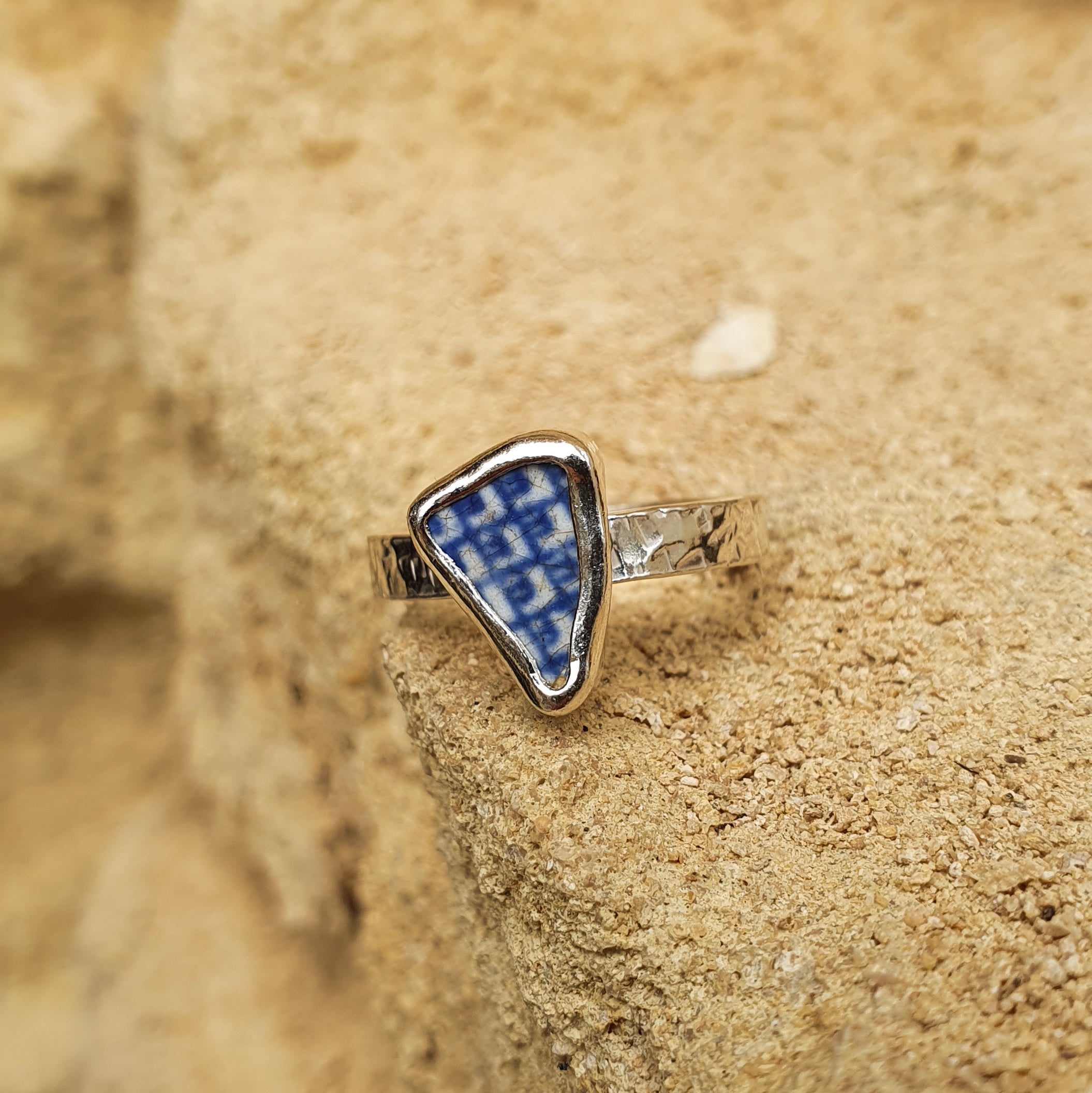 Unique Pottery Ring no.4   ~   SIZE uk M