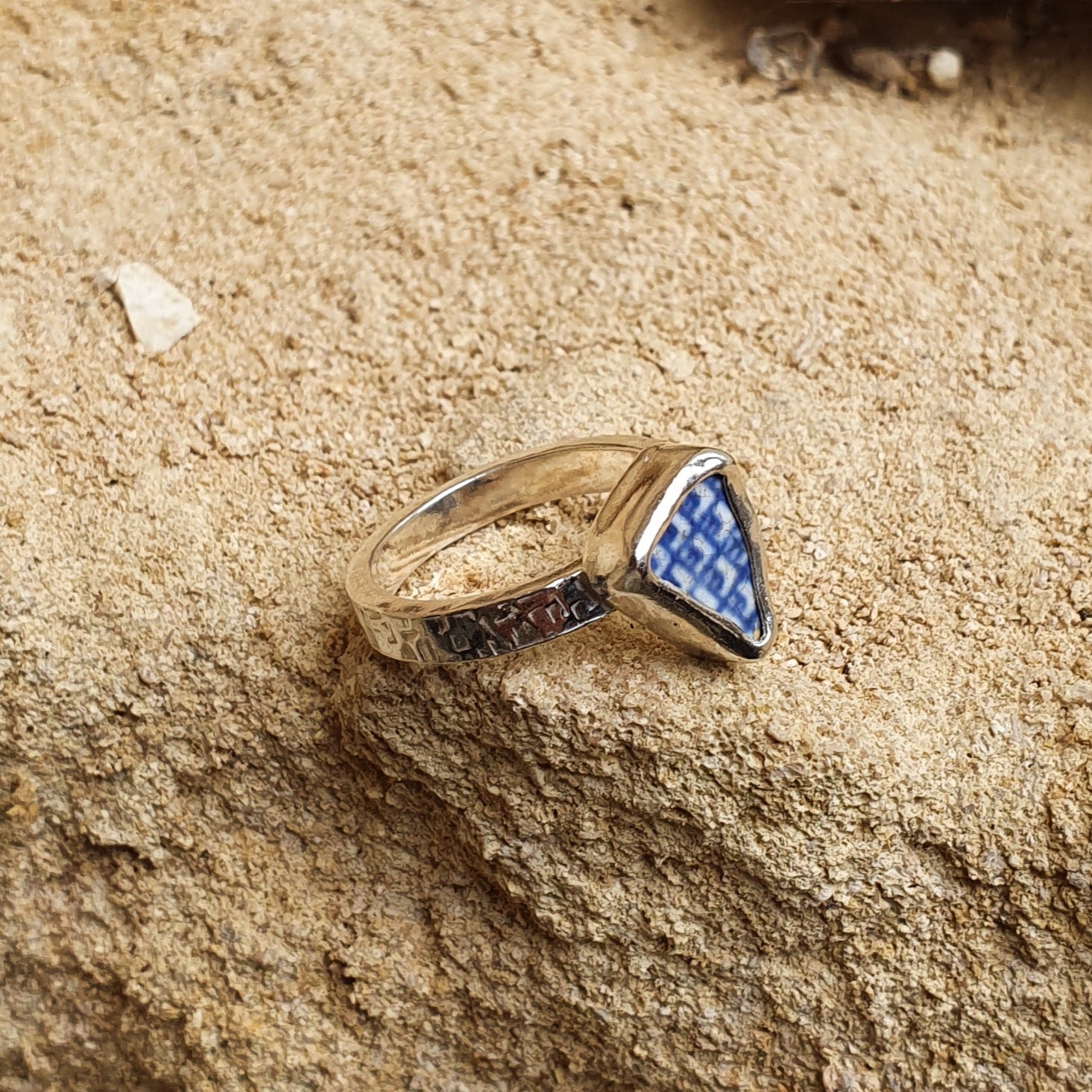 Unique Pottery Ring no.4   ~   SIZE uk M