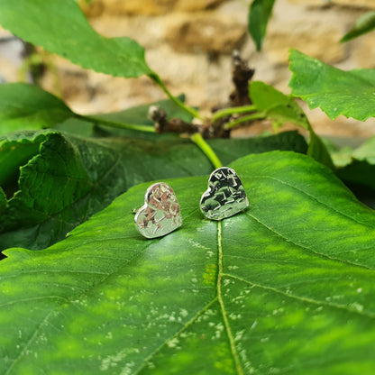 Hammered Heart Earrings