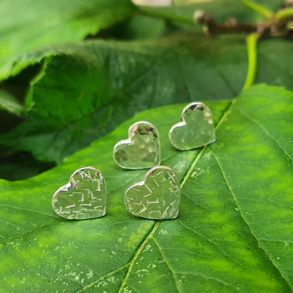 Hammered Heart Earrings