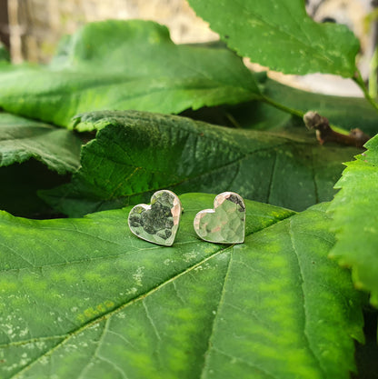 Hammered Heart Earrings
