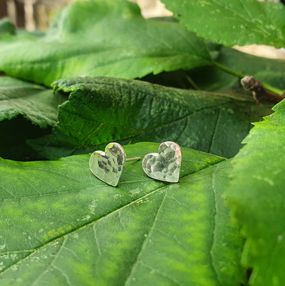 Hammered Heart Earrings