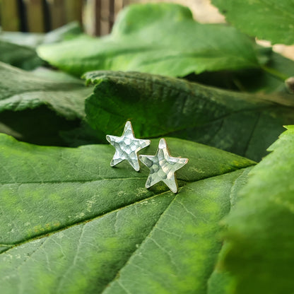 Hammered Star Earrings