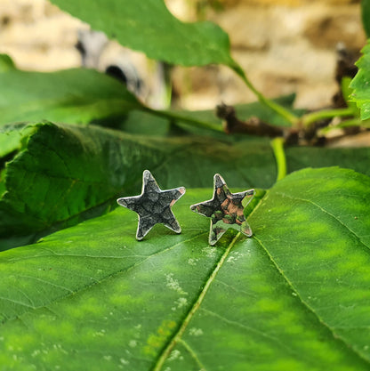 Hammered Star Earrings