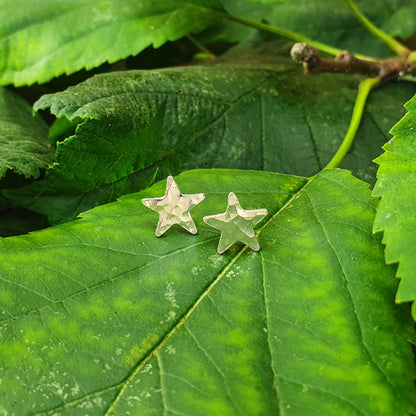 Hammered Star Earrings