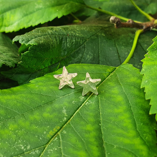 Hammered Star Earrings