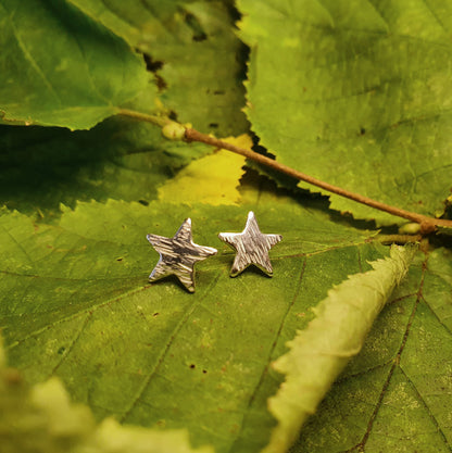 Hammered Star Earrings