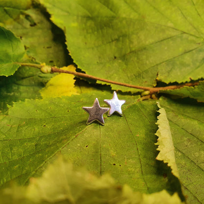 Hammered Star Earrings