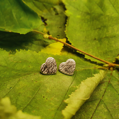 Hammered Heart Earrings