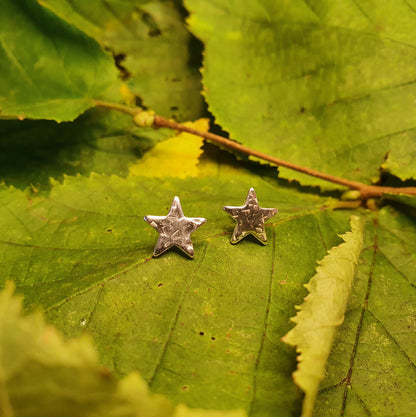 Hammered Star Earrings