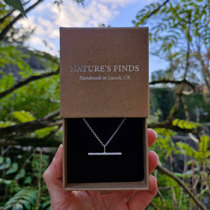 Bark T-bar Necklace