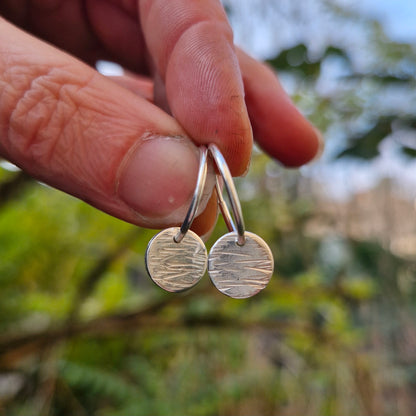 Bark Drop Charm Hoops