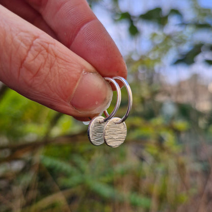 Bark Drop Charm Hoops