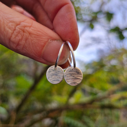 Bark Drop Charm Hoops