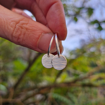 Bark Drop Charm Hoops