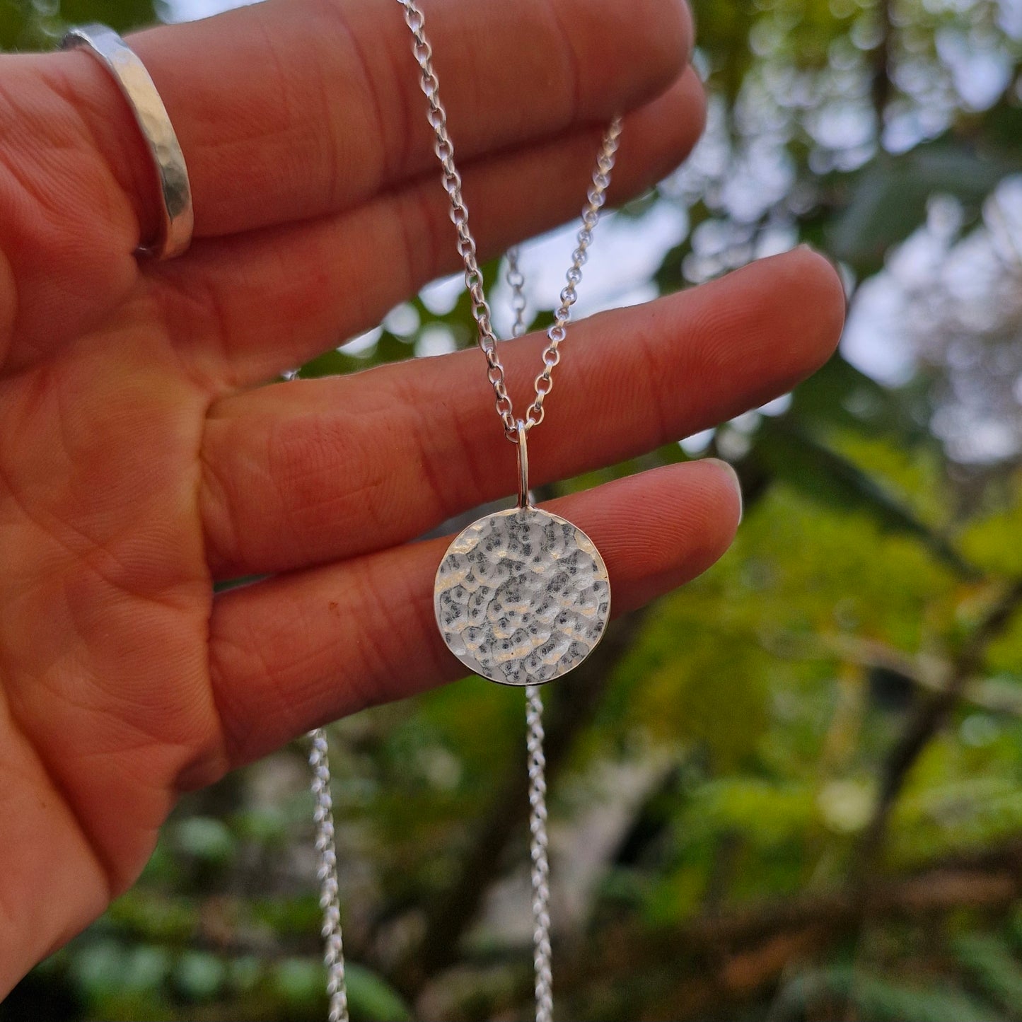 Hammered Moonlight Necklace