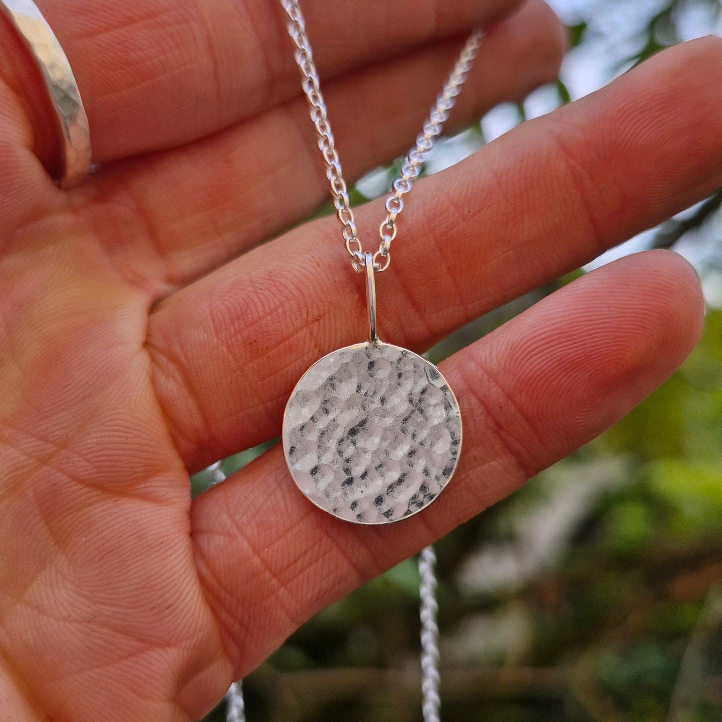 Hammered Moonlight Necklace