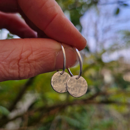 Moonlight Drop Charm Hoops