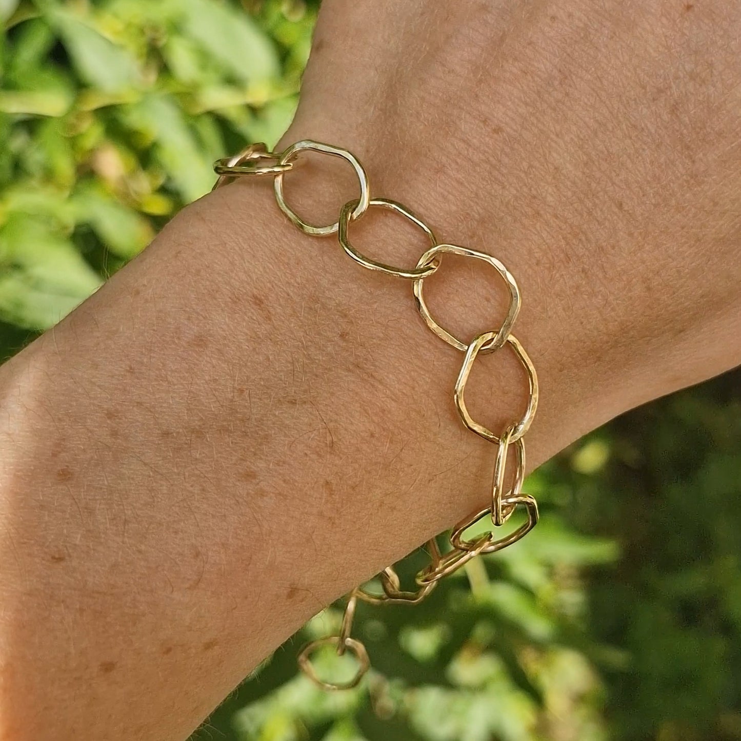 9ct Solid Gold Ripple Paperclip Bracelet