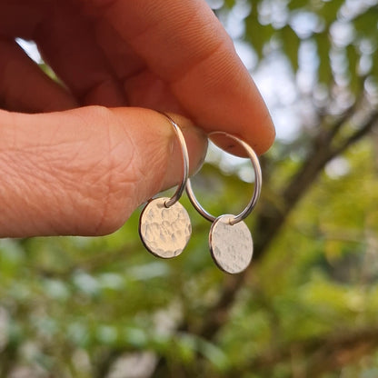 Moonlight Drop Charm Hoops
