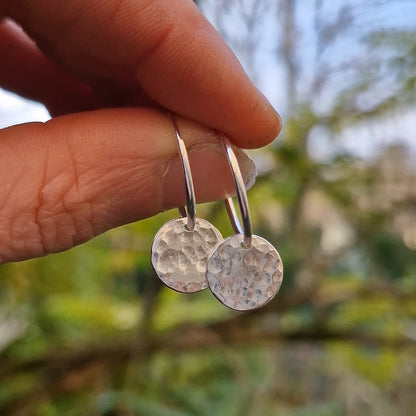 Moonlight Drop Charm Hoops
