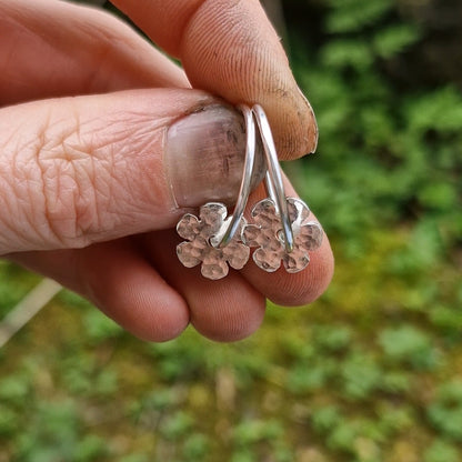 Flower Charm Hoops