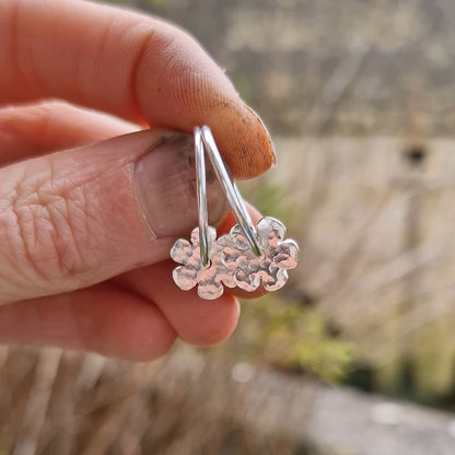 Flower Charm Hoops