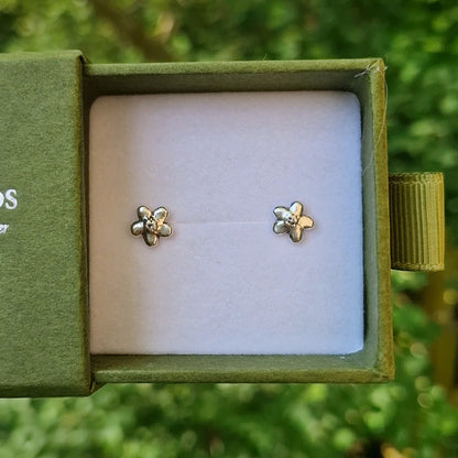 Lacock Forget-me-not Imprint Studs