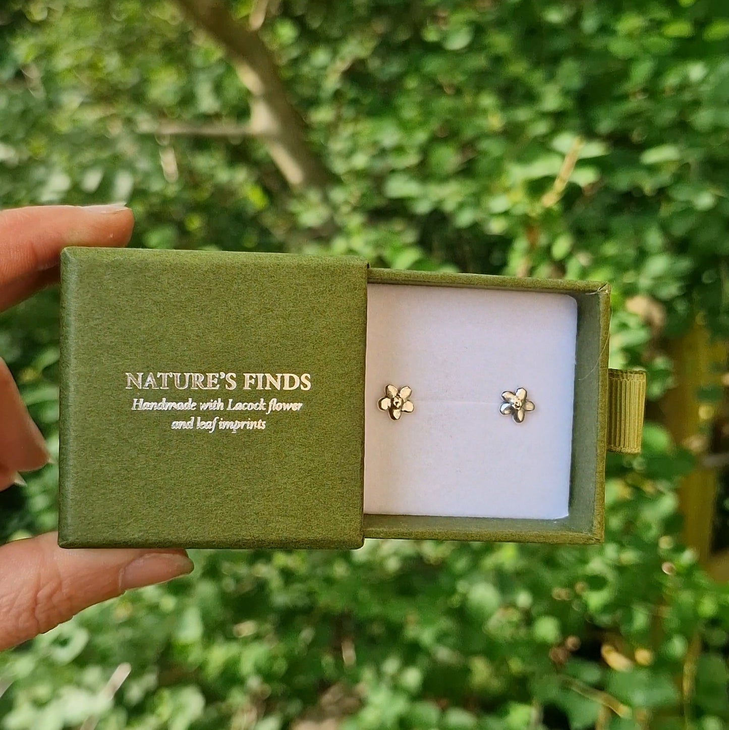 Lacock Forget-me-not Imprint Studs