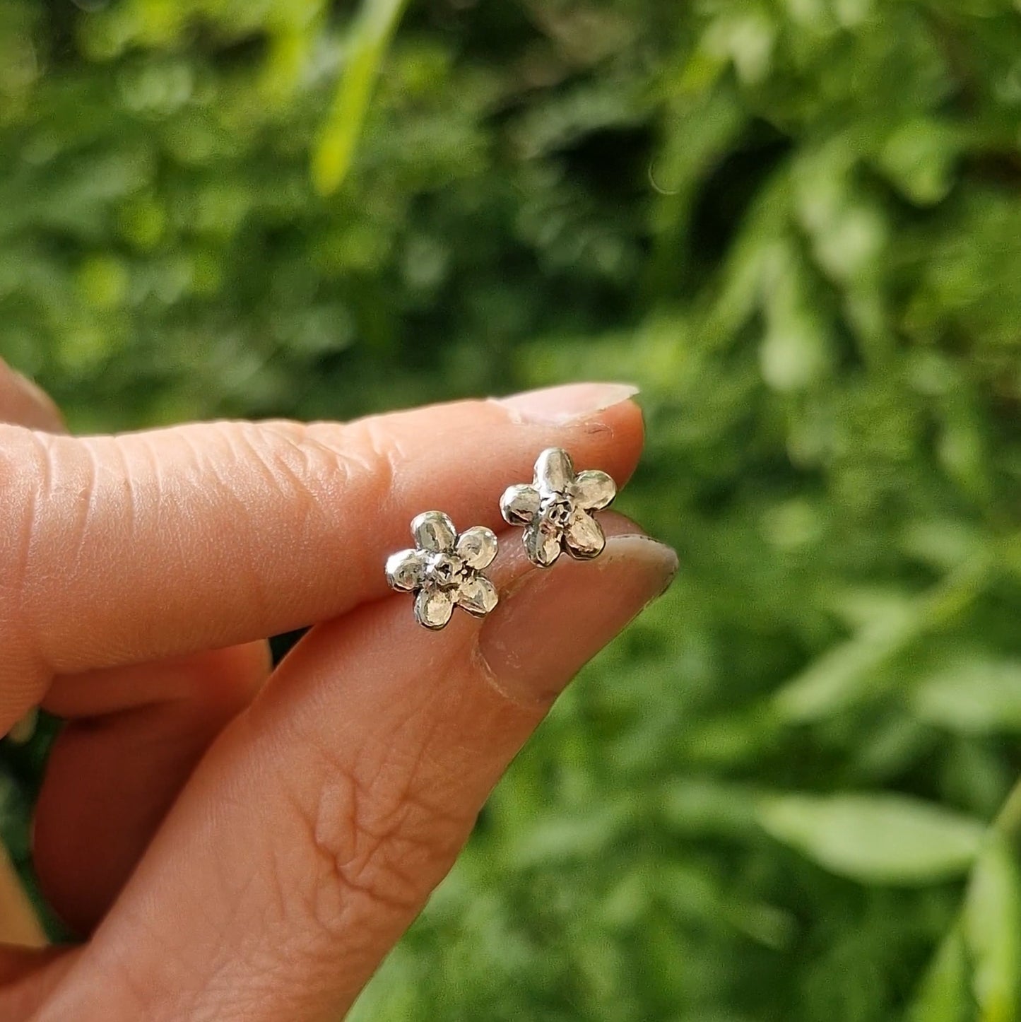 Lacock Forget-me-not Imprint Studs