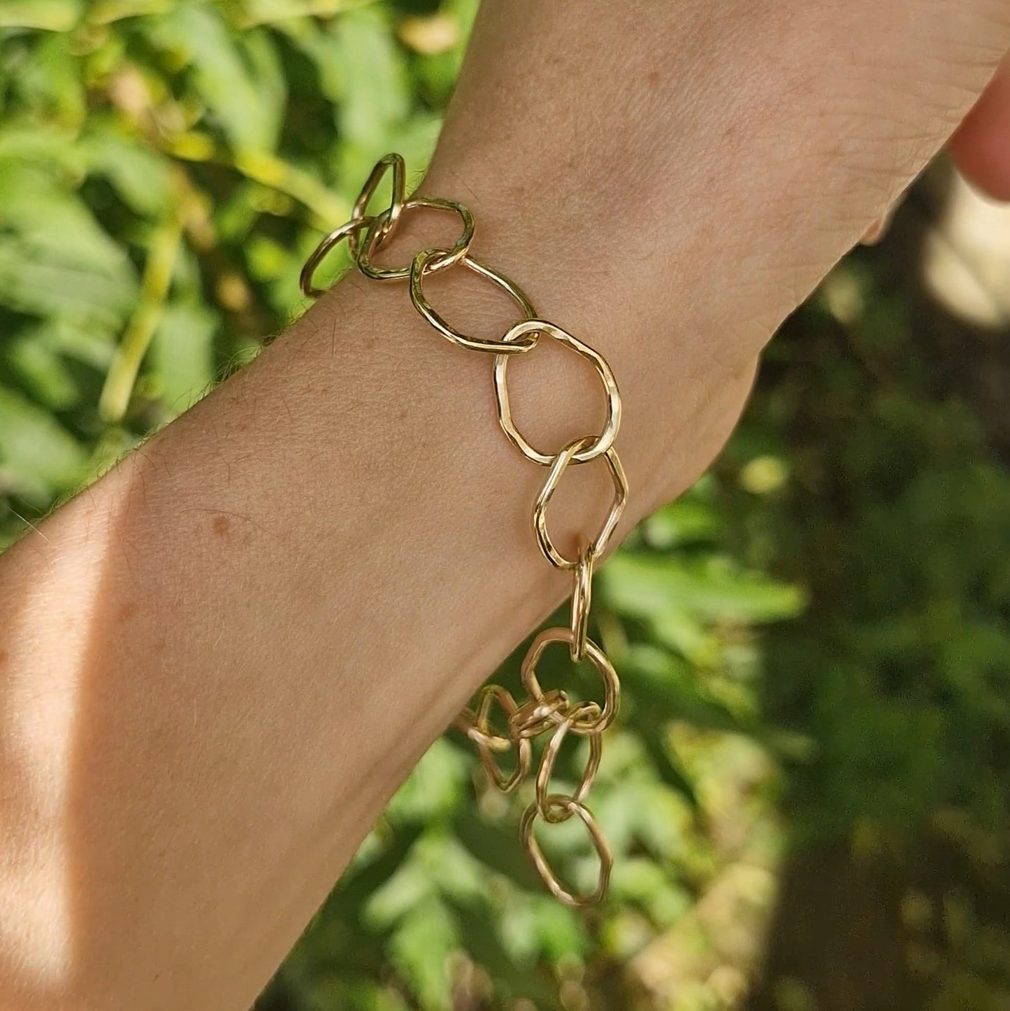 9ct Solid Gold Ripple Paperclip Bracelet